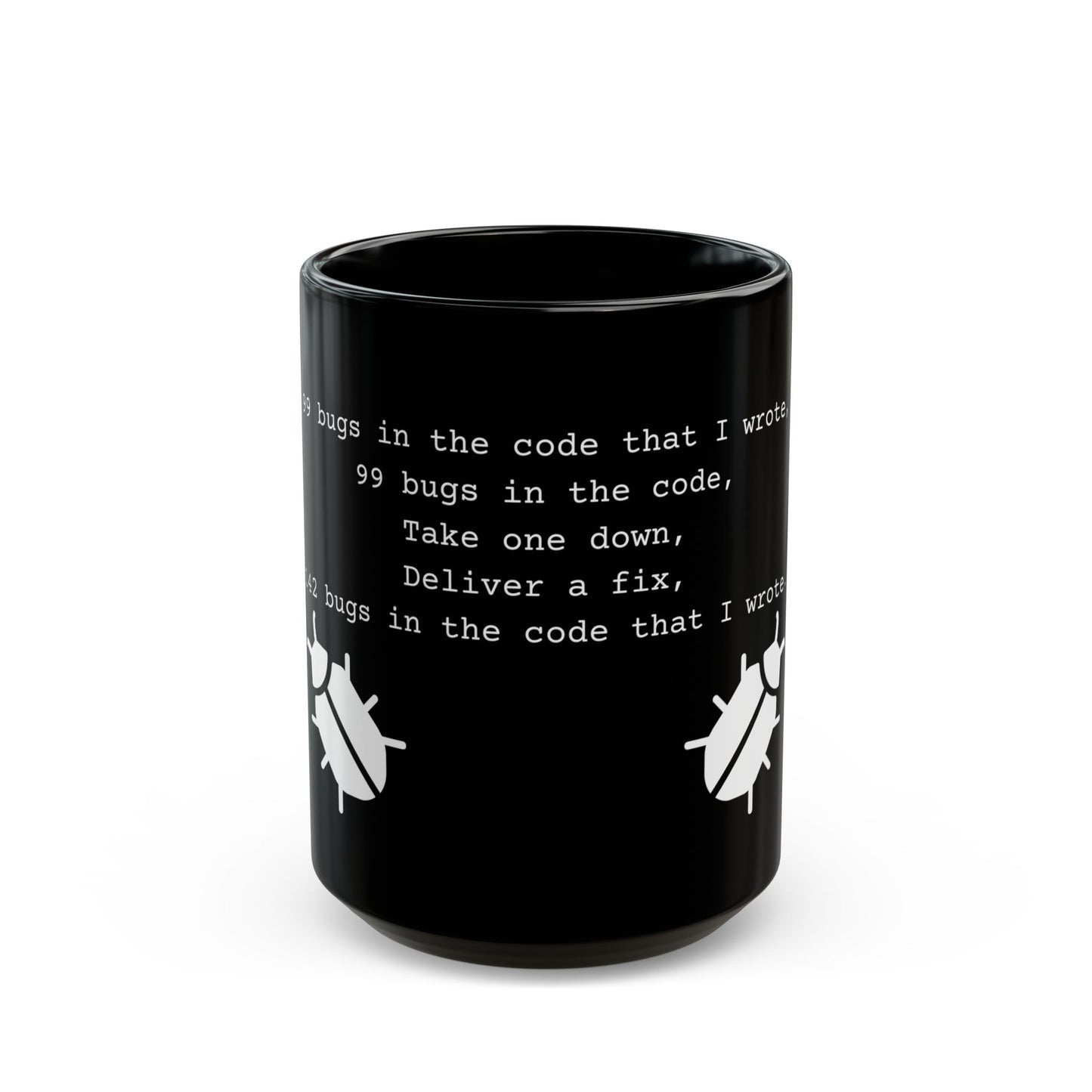 99 Bugs Mug - Black