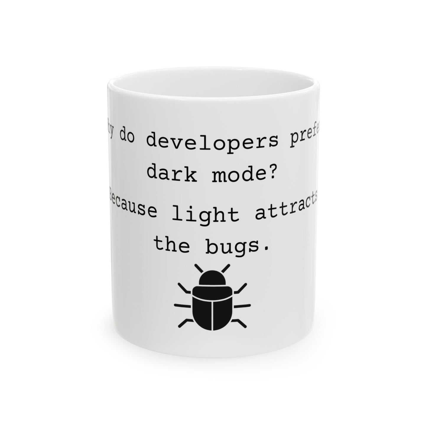 Dark Mode Mug - White