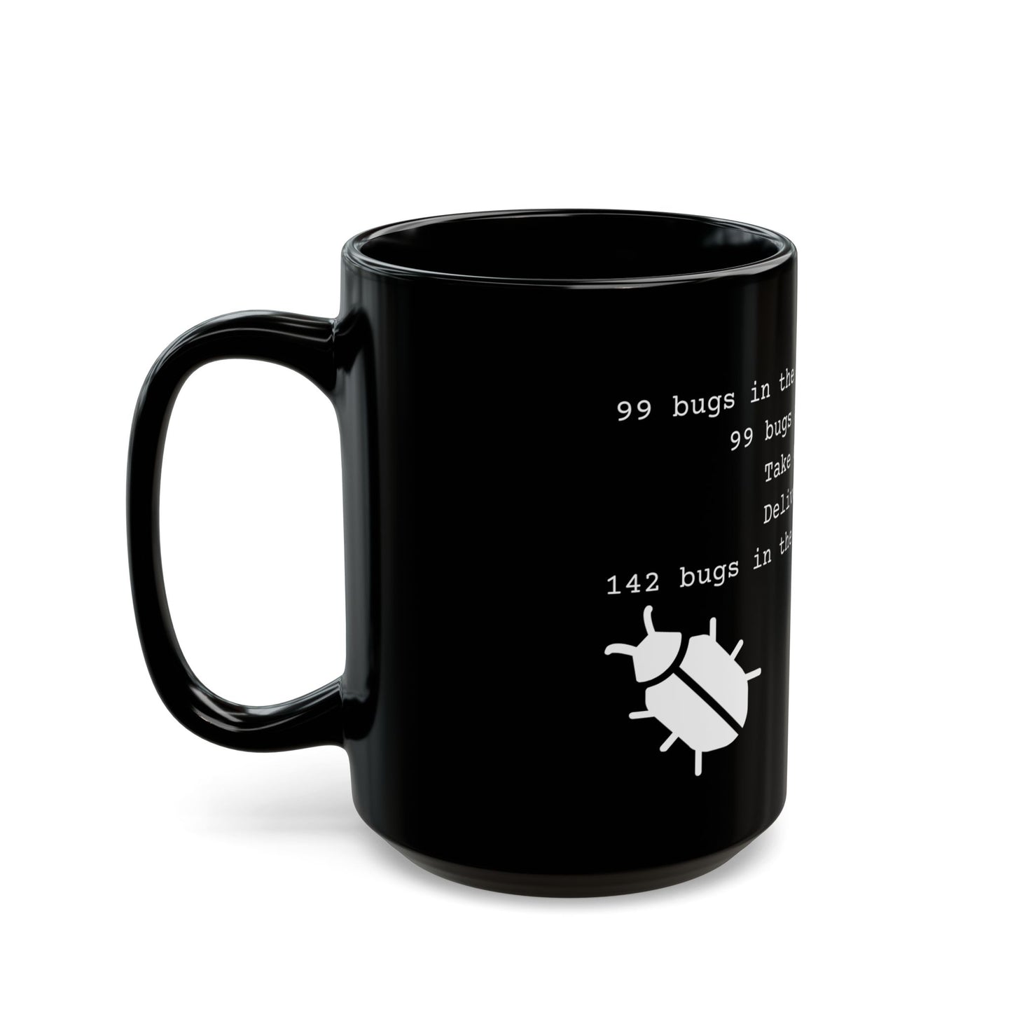 99 Bugs Mug - Black