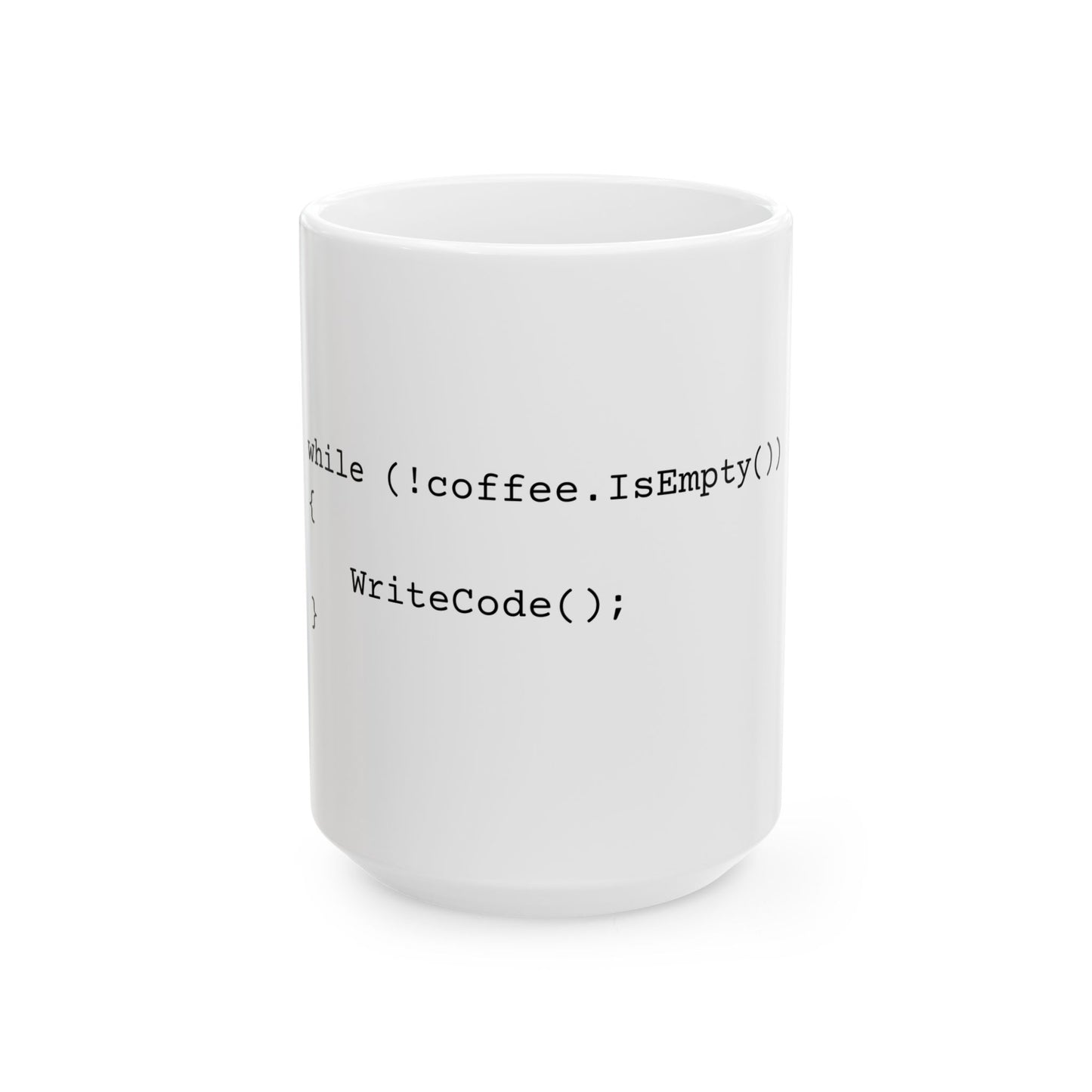 While Coffee Is True Mug - White