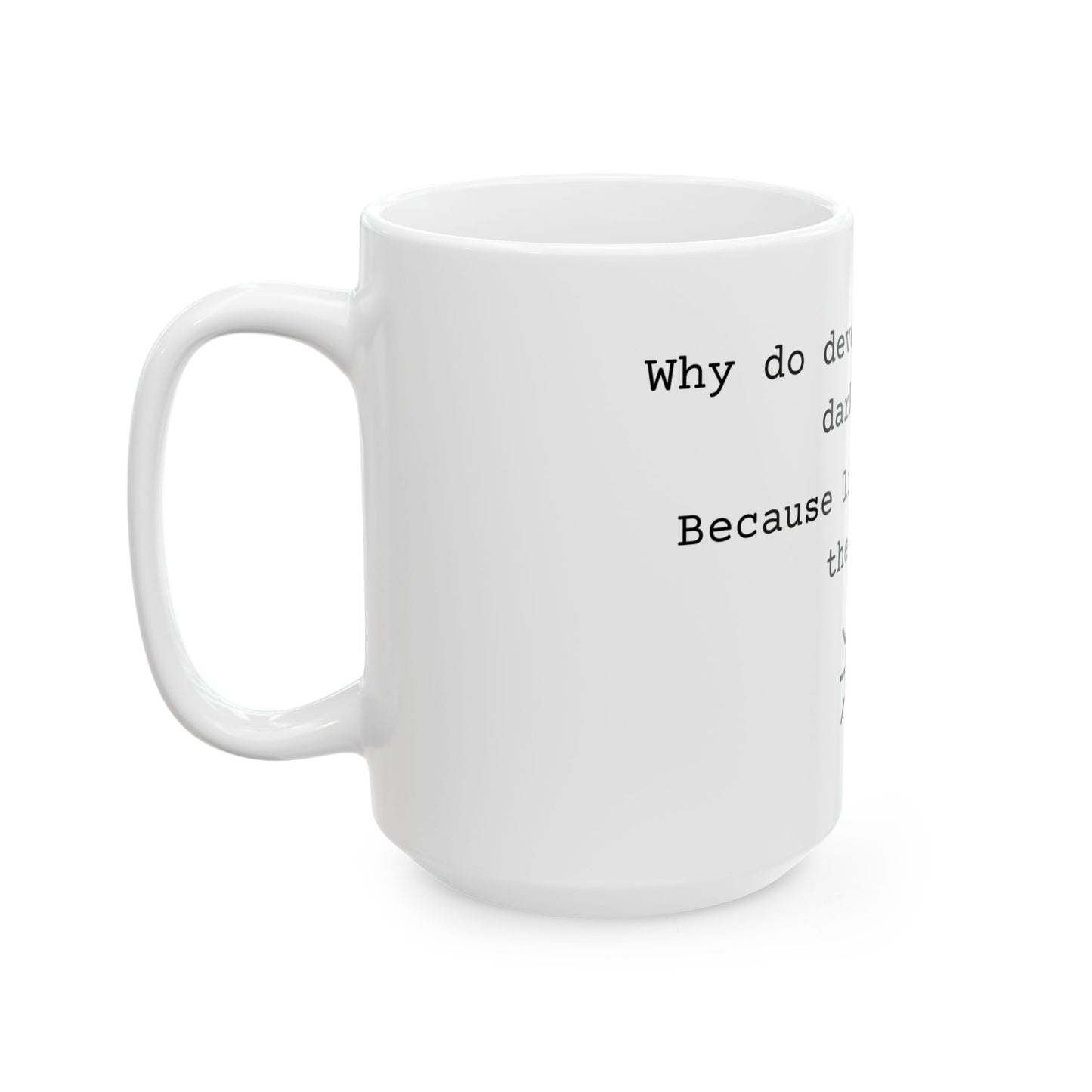 Dark Mode Mug - White