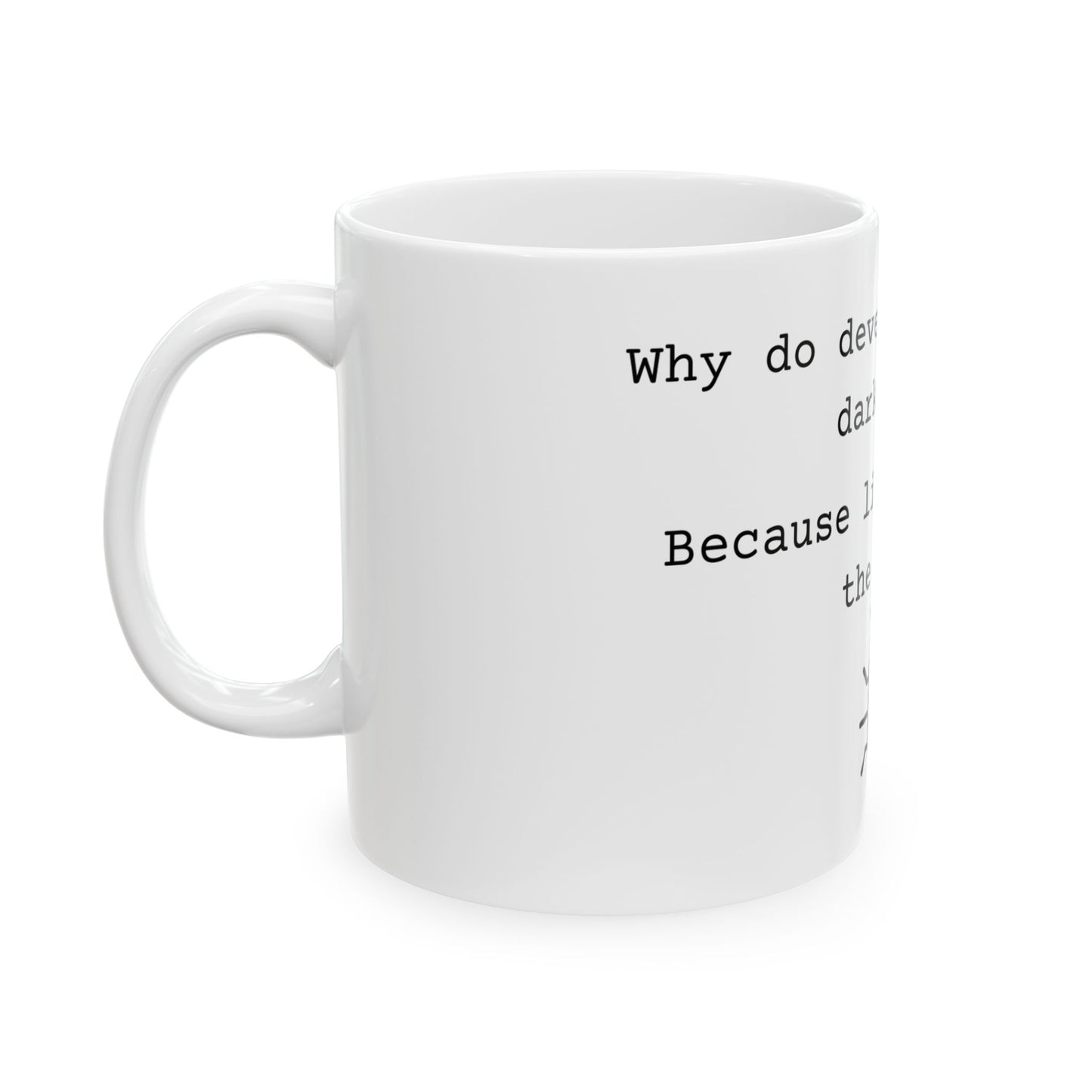 Dark Mode Mug - White