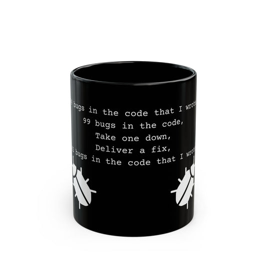 99 Bugs Mug - Black